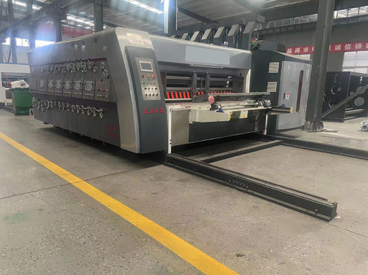 kualitas  Flexo Folder Gluer Casemaker with 50-70mm Wall Thickness, ±0.5mm Printing Precision, and Flexo Box Glue System pabrik