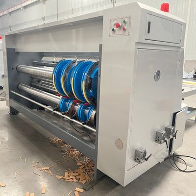 kualitas  PLC Control Rotary Slotting Machine With 4 Groups Knives Designed To Improve Slotting Accuracy And Operational Efficiency pabrik