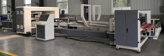 Kualitas  Durable Automatic Folder Gluer Stitcher with PLC Control and 3 Year Warranty for Stable 200m/min Corrugated Box Production pabrik