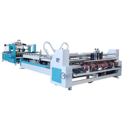 Kualitas  2200 5 Layer Corrugated Carton Folder Gluer Machine with Automatic Dispensing Coating Carton Box Gluing Machine pabrik