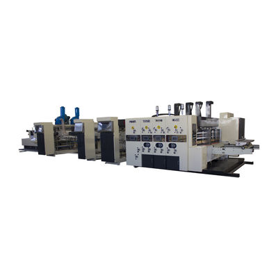 Kualitas  Fully Automatic Inline Flexo Folder Gluer Casemaker with Rotary Die Cutter for Corrugated Carton Box Production pabrik
