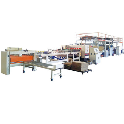 Semi Otomatis 2 Ply Sheet Corrugation Machine Gulungan Bergelombang Bekas