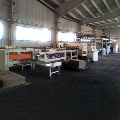 Semi Otomatis 2 Ply Sheet Corrugation Machine Gulungan Bergelombang Bekas