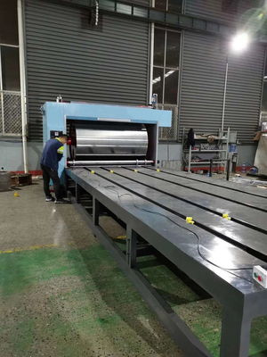 Mesin Cetak Karton Flexo 2 Warna Longway 2500mm Slotting Roller Besar