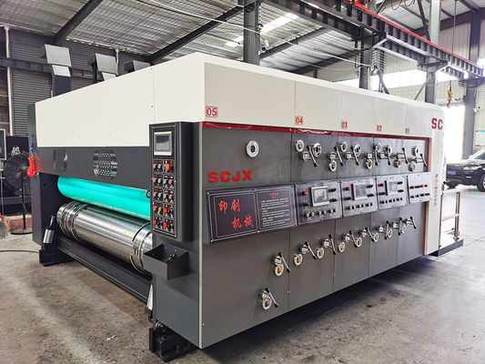 Kotak Pizza Membuat Mesin Cetak Flexo Karton Bergelombang Besi 380V