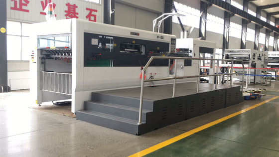 CE ISO Otomatis Die Cutting Dan Creasing Machine Carton Box Cutter 18kw MY1500