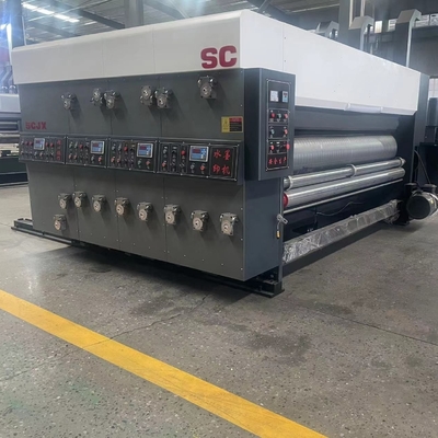 Mesin Cetak Flexo Karton Bergelombang Otomatis Lead Eage Feeder Slotting