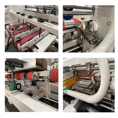 Kotak Karton Automatic Folder Gluer 1000mm Vacuum Suction Feeding