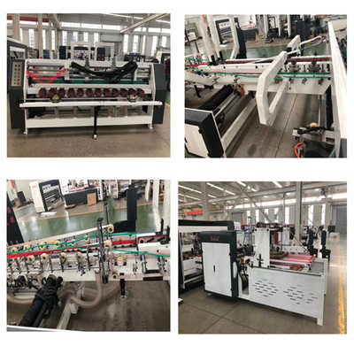Kotak Karton Automatic Folder Gluer 1000mm Vacuum Suction Feeding