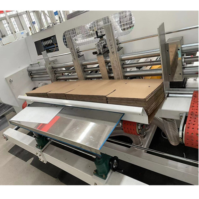 Kotak Karton Automatic Folder Gluer 1000mm Vacuum Suction Feeding