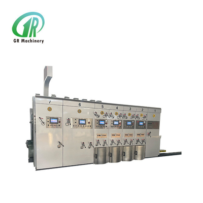 Otomatis 4 Warna Karton Bergelombang Mesin Cetak Flexo Slotting Die Cutting