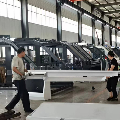 1300x1250mm Mesin Laminator Seruling Semi Otomatis Papan Kertas Bergelombang Satu Sisi