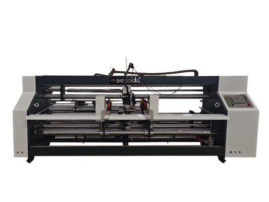 Semi Otomatis Ukuran Besar Karton Bergelombang Jahitan Double Sheets Nailing Machine