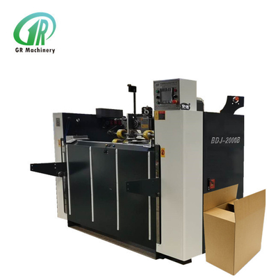 Semi Auto Kardus Corrugated Box Manufacturing Machinery Untuk Pembuatan Karton