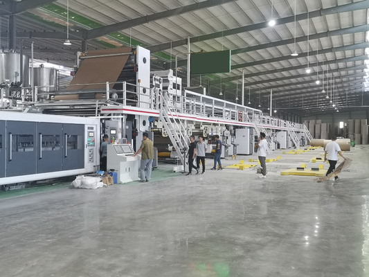 Karton Otomatis Kotak Bergelombang Lini Produksi Kontrol PLC