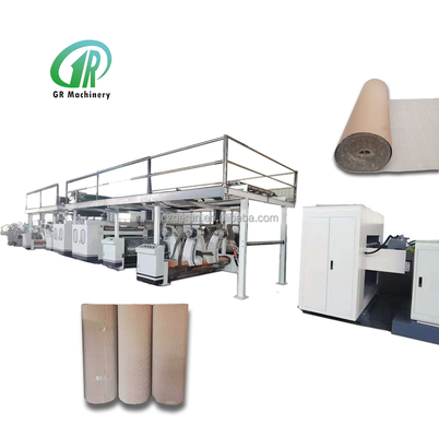 Plc Control Lini Produksi Karton Bergelombang Kecepatan Desain 200m/Min