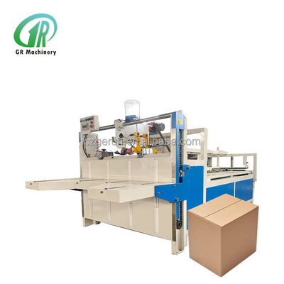 Hot Melt Corrugated Karton Folder Gluer Mesin Semi Otomatis
