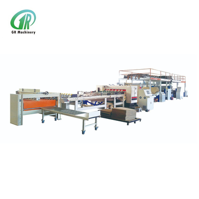 2200 mm 5 Layer Corrugated Cardboard Line Produksi Kecepatan Tinggi