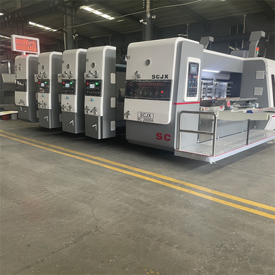 Kualitas baik Flexo Printing Slotting Die Cutting Machine Untuk Kotak Karton