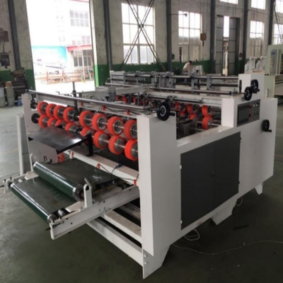 Kecepatan tinggi Semi otomatis Double Pieces Karton Gluer Mesin PLC Central Control