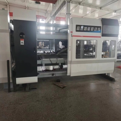 Flexo Printing Folding Gluer Carton Line Produksi Kertu cepat Kecepatan pembentukan karton