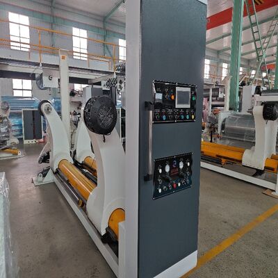 Persyaratan suhu 160C sampai 180C Garis produksi kardus bergelombang termasuk 2 bagian katup proporsi dan pengeringan sistem membentuk