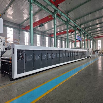 380V 7 Layer Corrugated Cardboard Production Line Material Corrugated Board Operasi terus menerus Cocok untuk industri kemasan