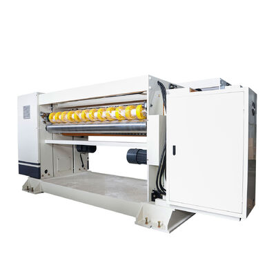 Presisi Pemotongan Kertas Seragam ±1mm Tidak Seragam ±2mm Lini Produksi Karton Bergelombang dengan Pemotong Silang Heliks Kendali Komputer dan Peralatan Pemotong NC