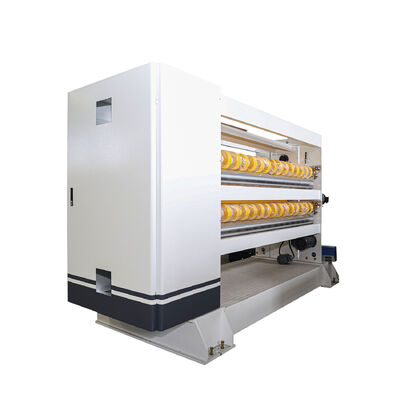 Precision ±1mm Double NC Cutter Corrugated Cardboard Production Line Kontrol Komputer Helical Cross Cutter Dan Sistem Kontrol PLC