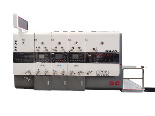 6 Warna Mesin Cetak Flexo Karton Bergelombang Mesin Cetak Flexo Printer Slotter Diecutter