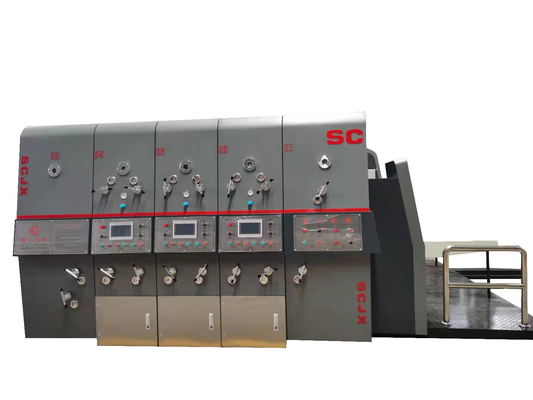 Mesin Cetak Kotak Kardus 4 Warna Mesin Cetak Flexo Slotter Printer Flexo