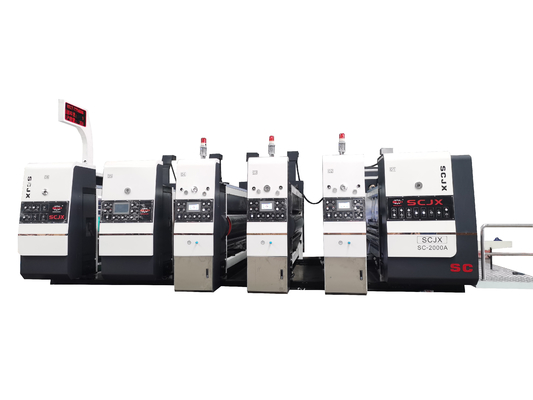 Mesin Cetak Flexo Karton Bergelombang Multi Warna Untuk Lembaran Karton Die Cutting