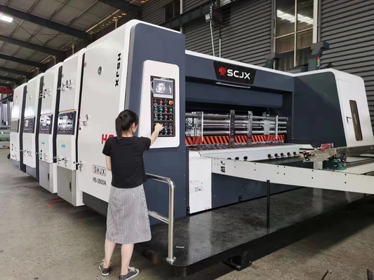 IPACK Mesin Cetak Flexo Karton Bergelombang Otomatis Untuk Slotting Kotak Karton