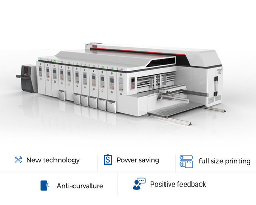 Disesuaikan Flexographic Printing Carton Die Cutting Machine Vaccum Sunction
