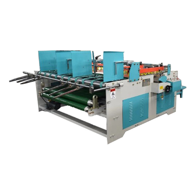 3.2kw Manual Corrugated Carton Folder Gluer Machine Untuk Pembuatan Kotak Kertas PP