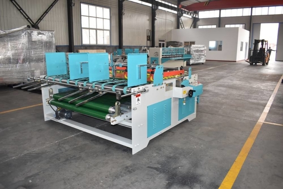 Lini Produksi Kotak Karton 380V Mesin Perekatan Lipat Semi Otomatis