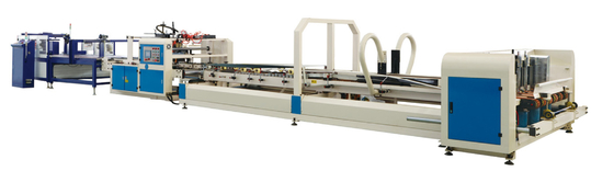 OEM Full Automatic Folder Gluer Stitcher Machine Untuk Perekatan Kotak Bergelombang