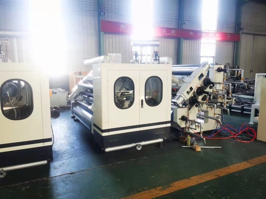 Lini Produksi Karton Bergelombang 1100mm Semi Otomatis 2 Ply