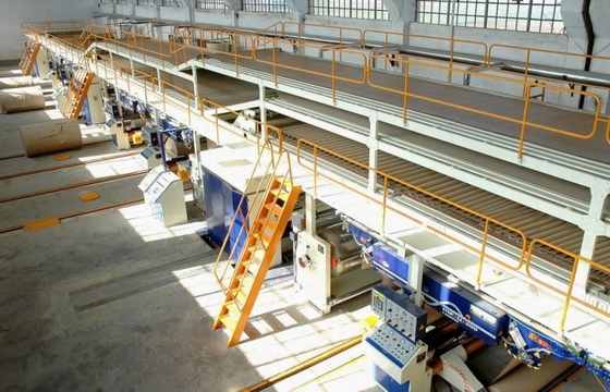 3/5/7 Ply Lini Produksi Kertas Bergelombang Otomatis Kecepatan Tinggi